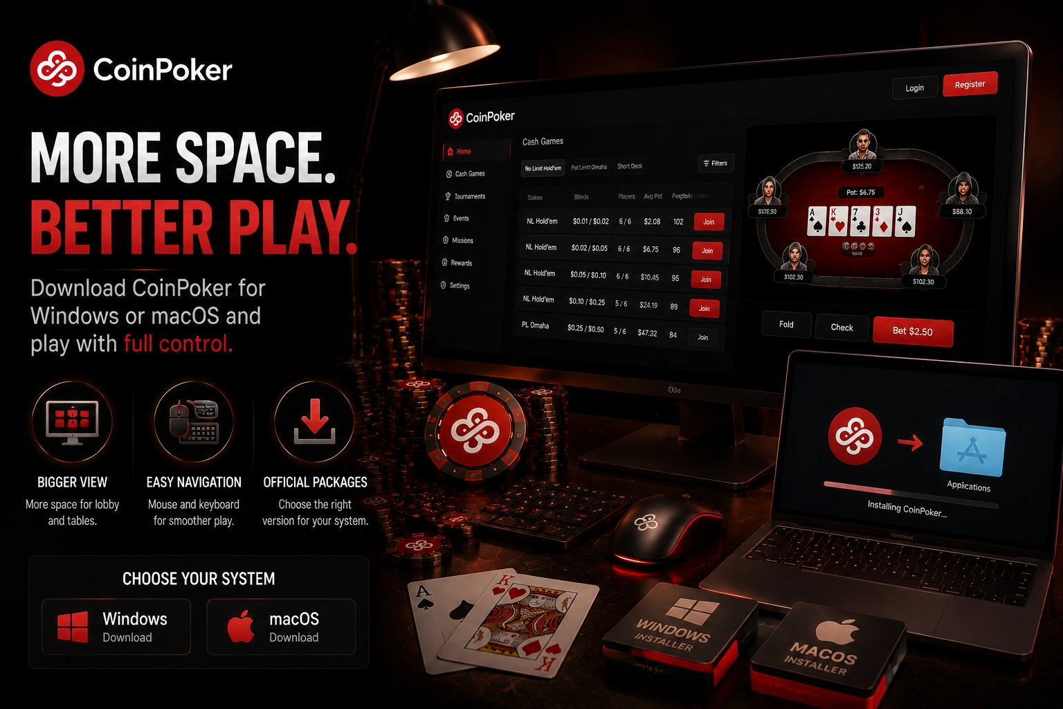 CoinPoker advanced poker system with innovative tools