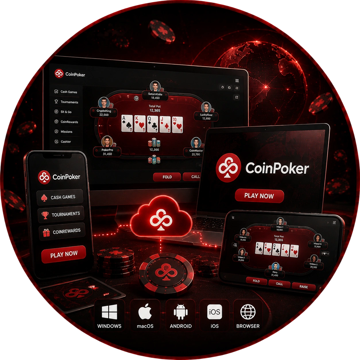 CoinPoker secure poker ecosystem with blockchain protection